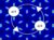 This illustration represents an emergent magnetic field felt by electrons in atomically thin layers of molybdenum ditelluride in the absence of an external magnetic field. White circles represent fractionally charged non-Abelian anyons exchanging positions. This phenomenon could be exploited to create quantum bits